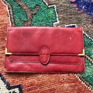 Vintage Red Clutch